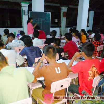 අධ්‍යාපන මට්ටම ඉහළ නැංවීම උදෙසා රාත්‍රී පාඩම් කඳවුර